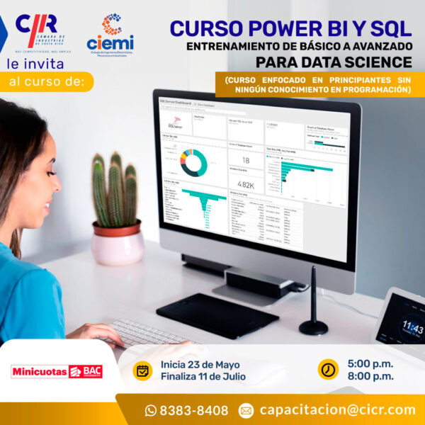 Curso SQL y Power Bi. Entrenamiento de básico para data science - CIEMI